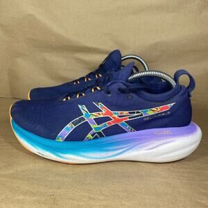 ASICS Gel-Nimbus 25 Shoes Women's 9 Blue Running Athletic Distance Sneakers